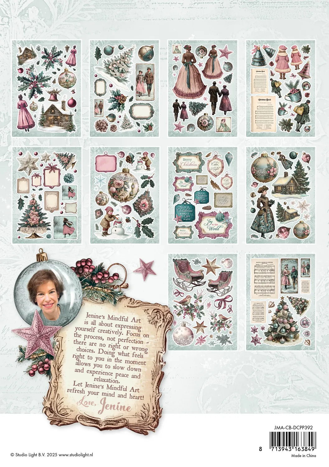 Jenine's Mindful Art Christmas Blush Papier-Elemente 20