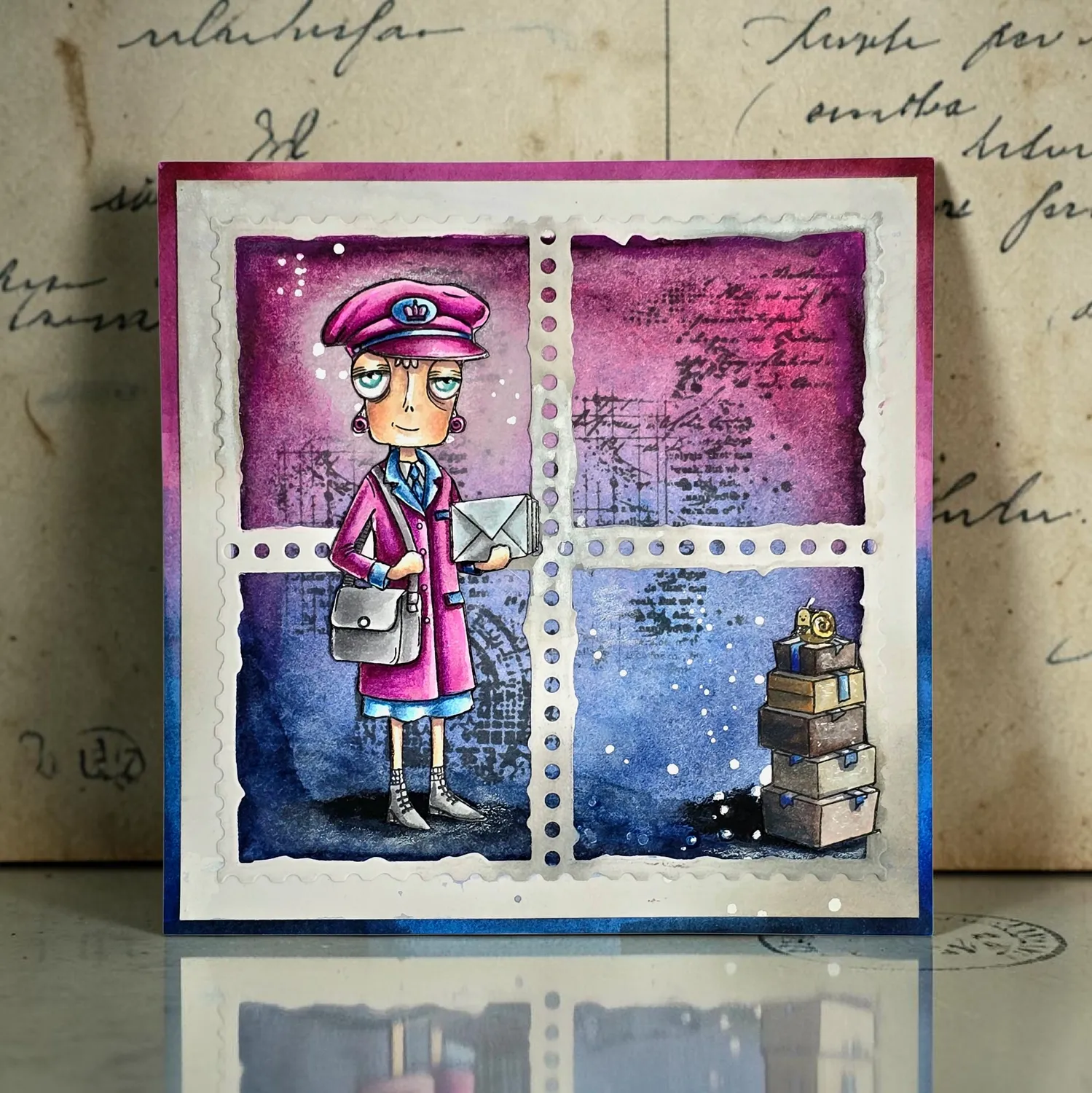 AALL and Create DI-111 Splintered Tiles Stanzschablone 5-teilig
