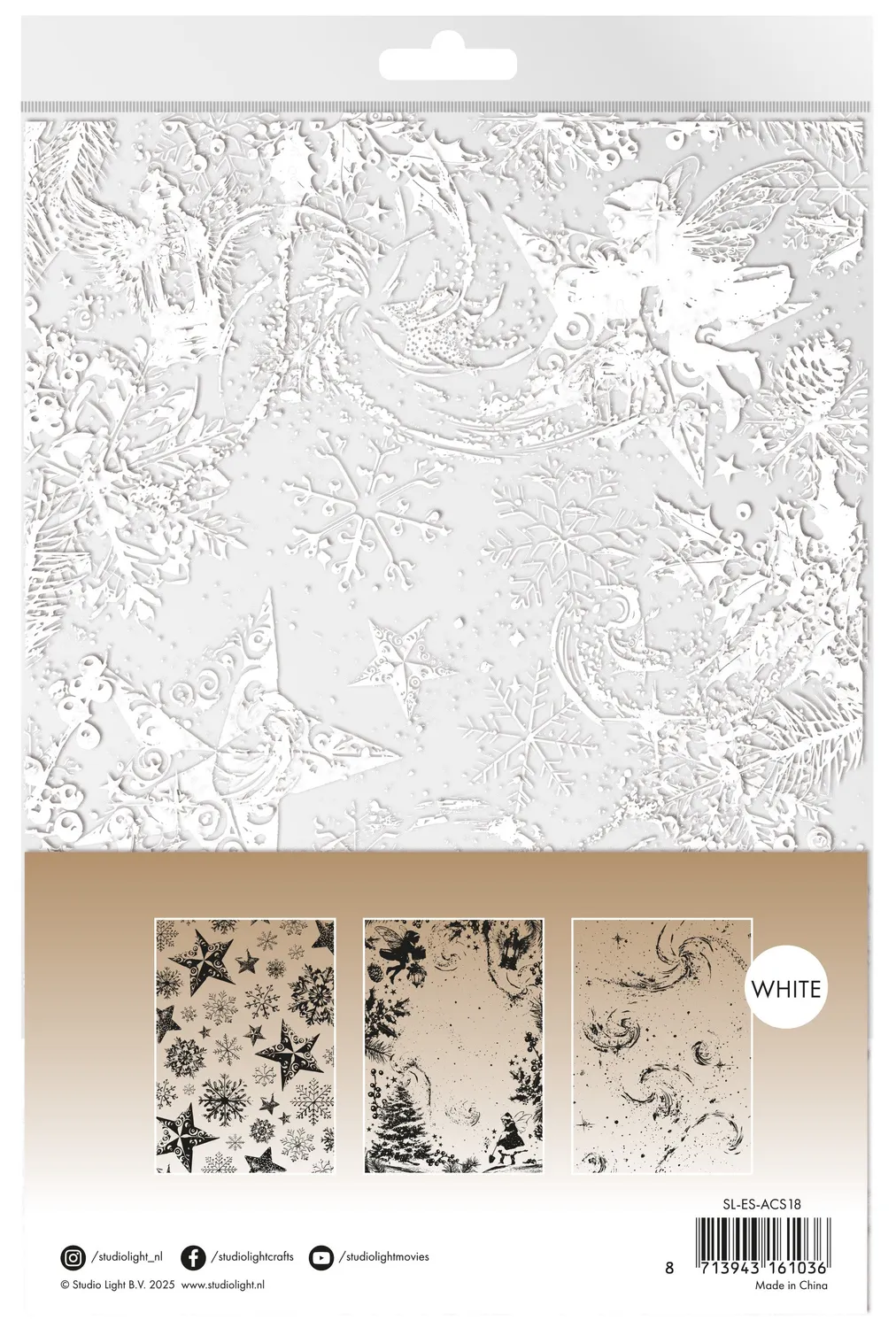 StudioLight Essentials Snow Fairies Stars Acetatfolie 6 Blatt transparent