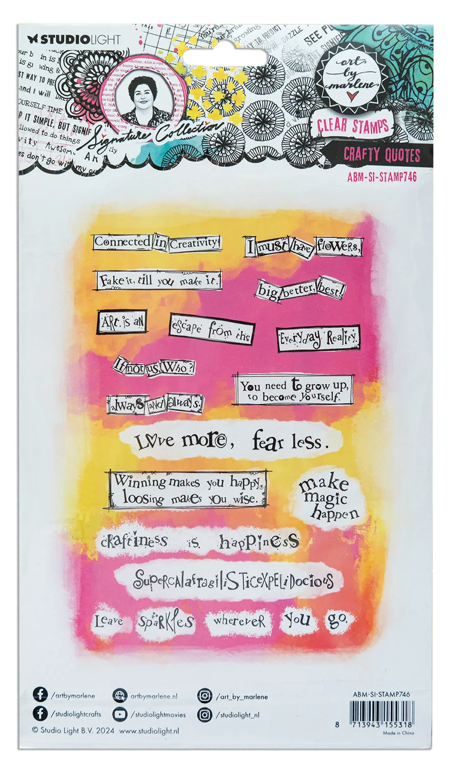 StudioLight Art by Marlene Stempel Crafty Quotes Clear