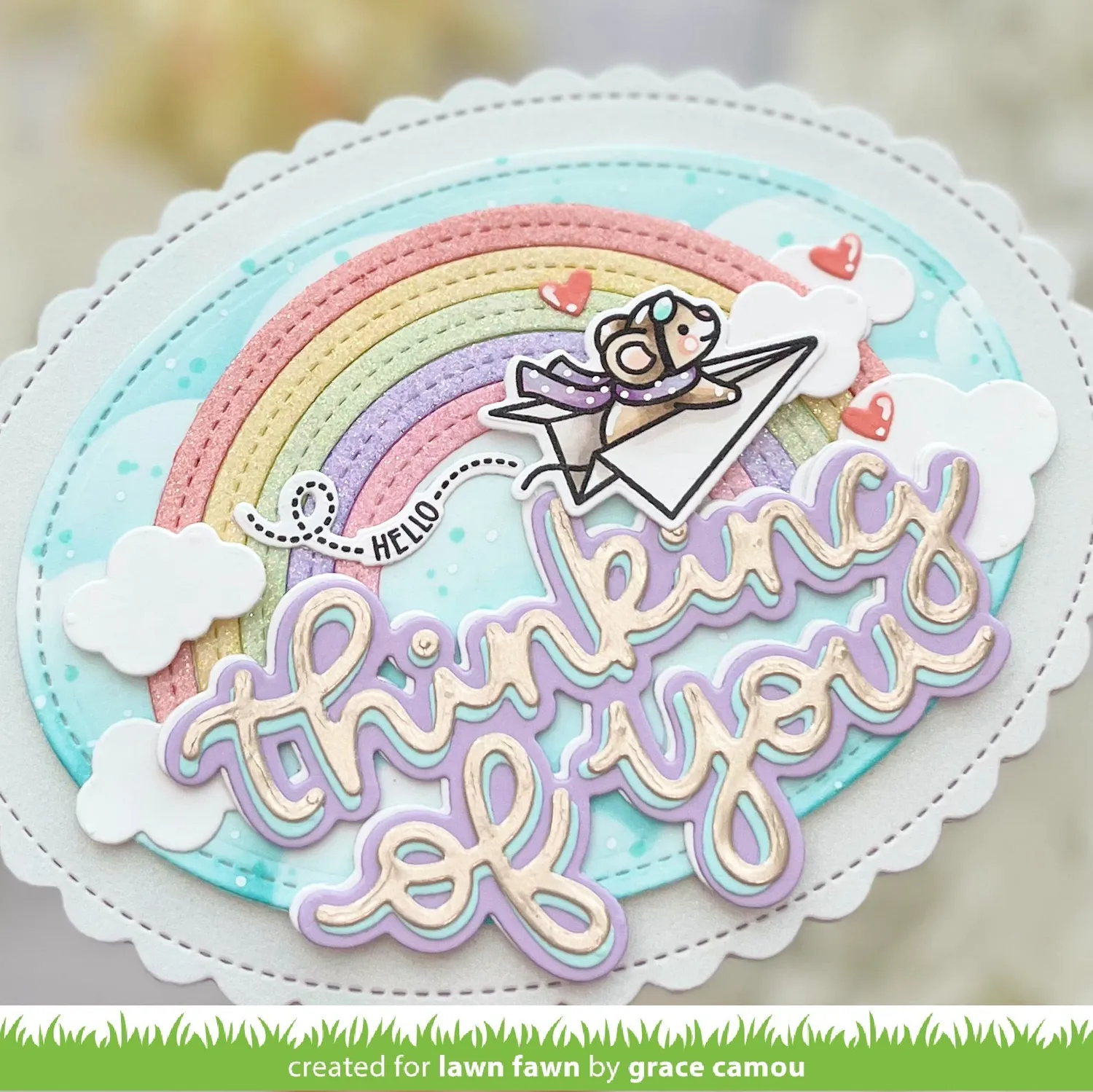 Lawn Fawn Stitched Scalloped Oval LF4050 Stanzen 4-teilig