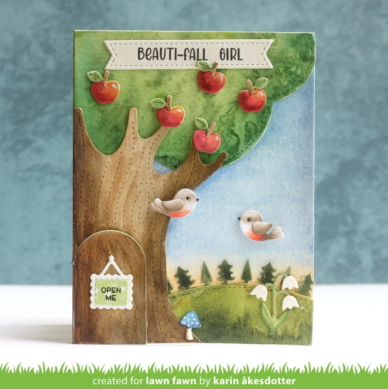 Lawn Fawn LF3865 Knock Knock Tree Add-on Stanze 4tlg