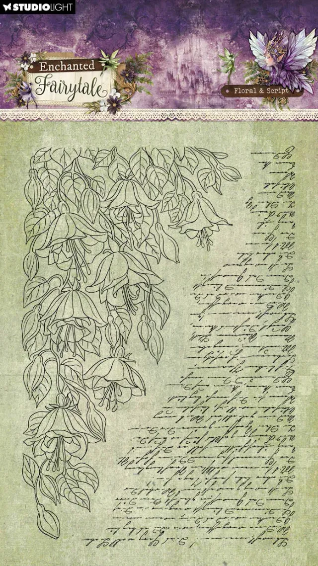 StudioLight Enchanted Fairytale Klarsichtstempel Floral Script