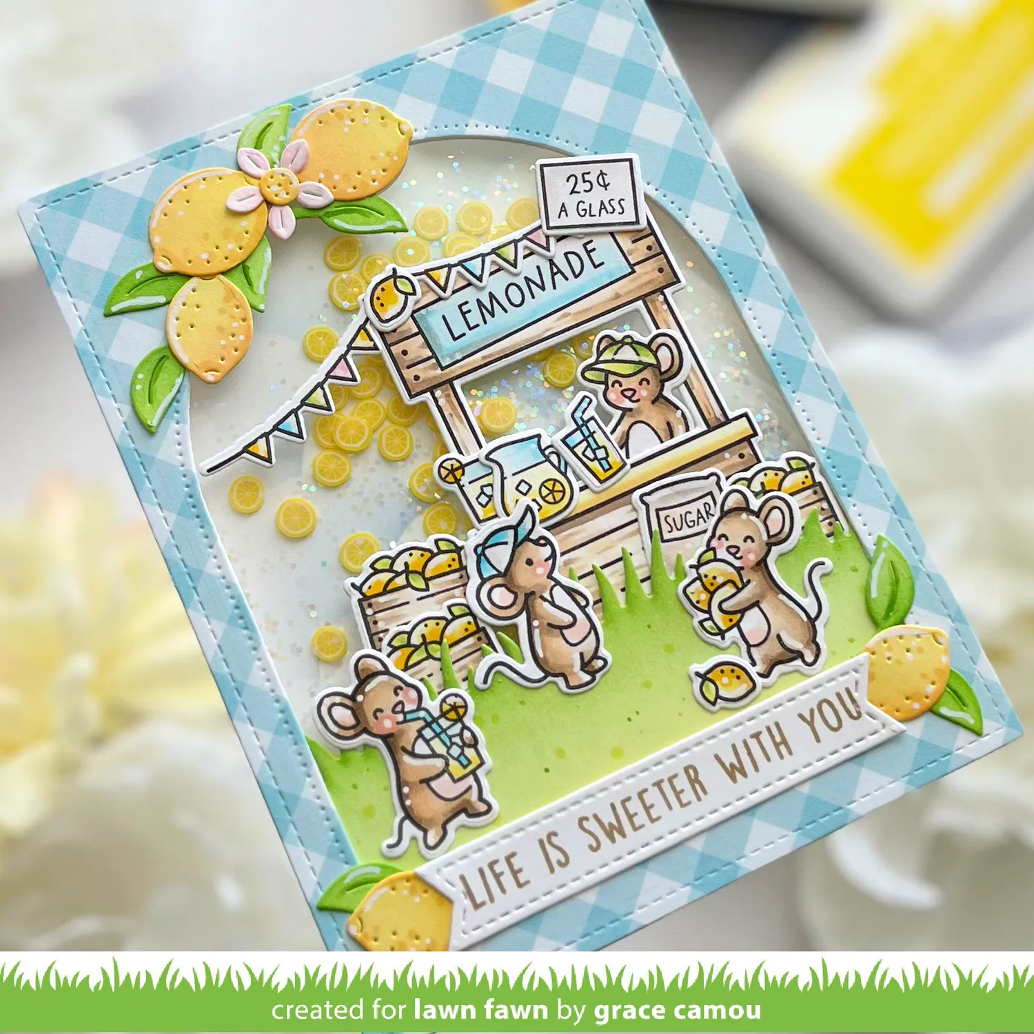Lawn Fawn Make Lemonade Stempelset Mäuse Sommer