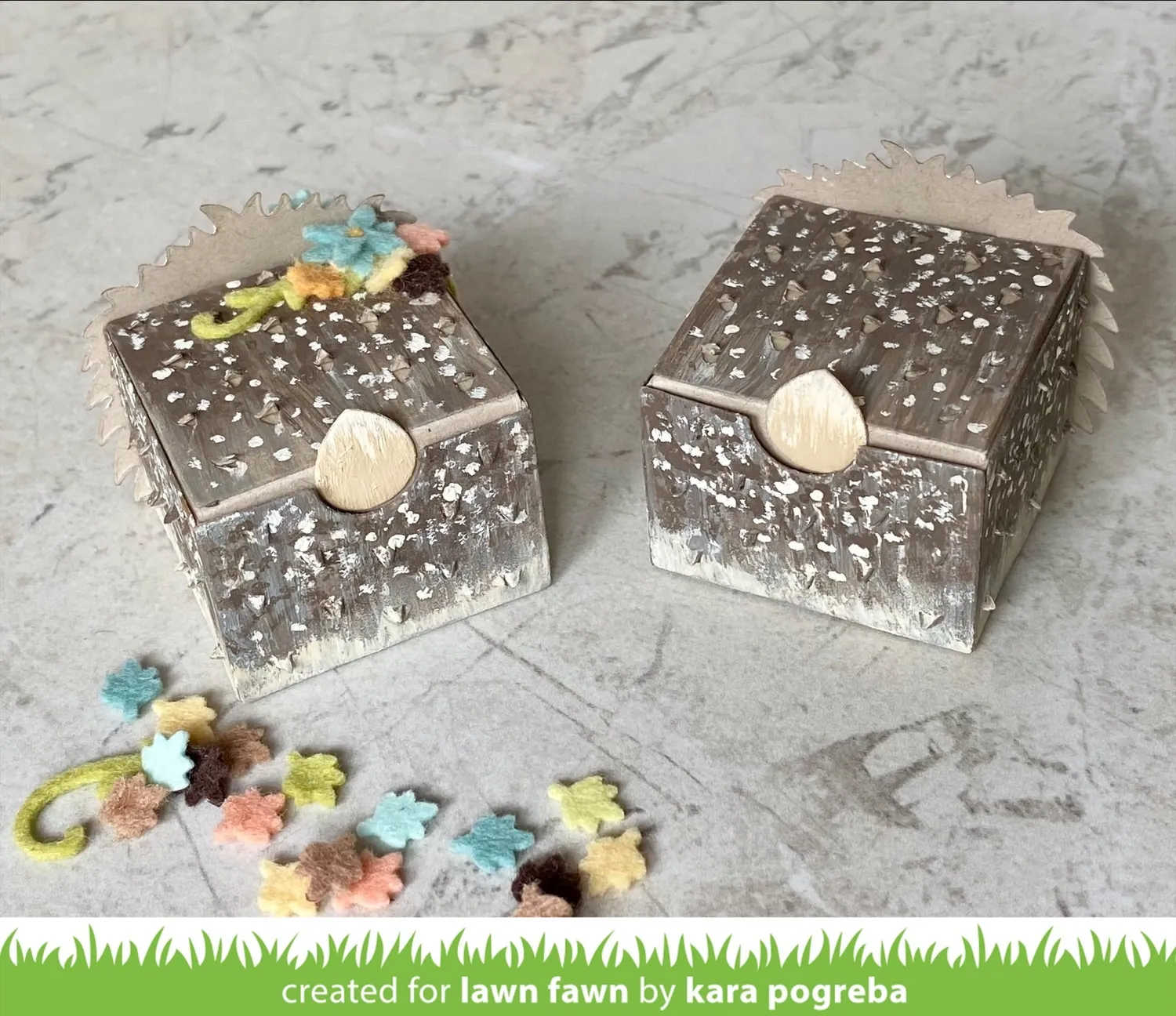 Lawn Fawn Tiny Gift Box Hedgehog Add-On Stanzschablonen Igel