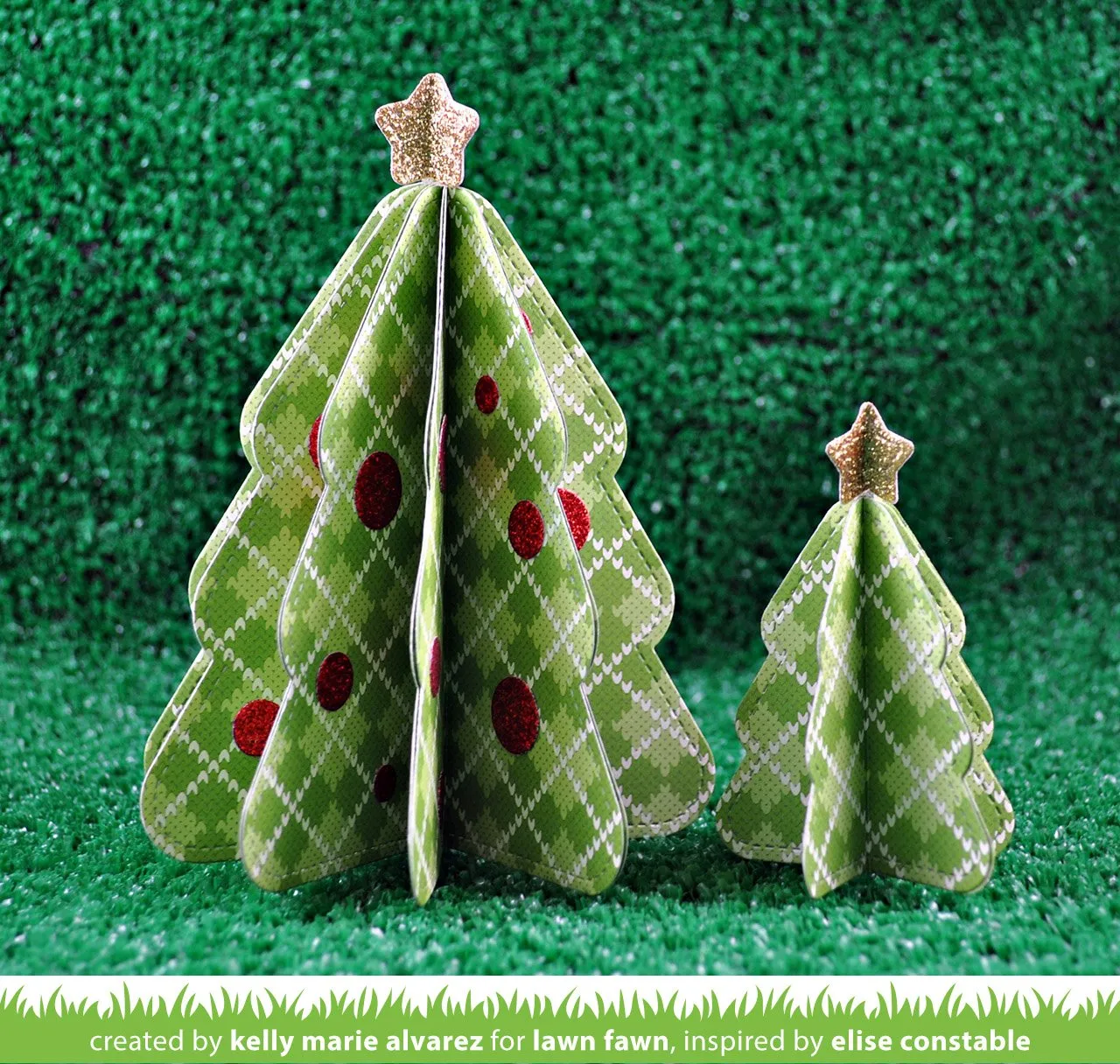 Lawn Fawn Stitched Christmas Tree Frames Stanzen Weihnachten