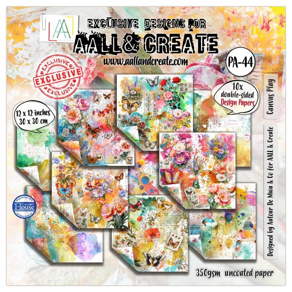AALL and Create PA-44 Canvas Play Designpapier 30x30 cm 10 Blatt