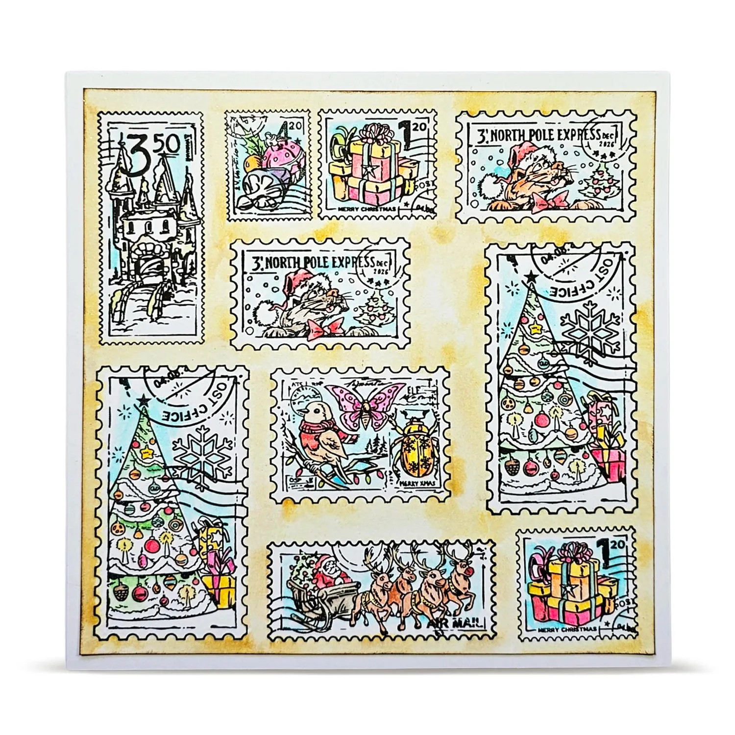 AALL and Create Merry Wishes Stempelset A6 3-teilig Weihnachten
