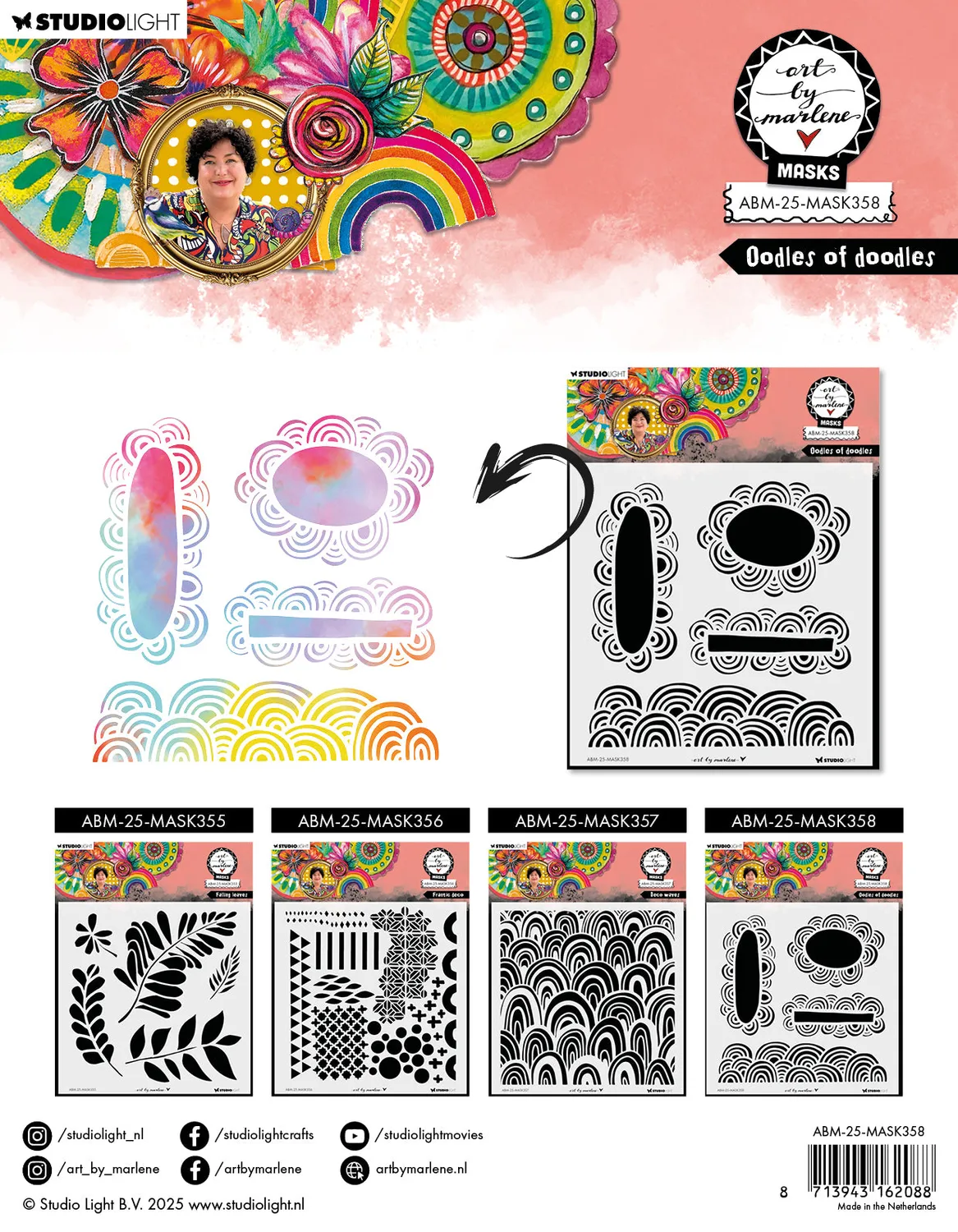 StudioLight Art By Marlene Schablone Doodles of Doodles 203 mm