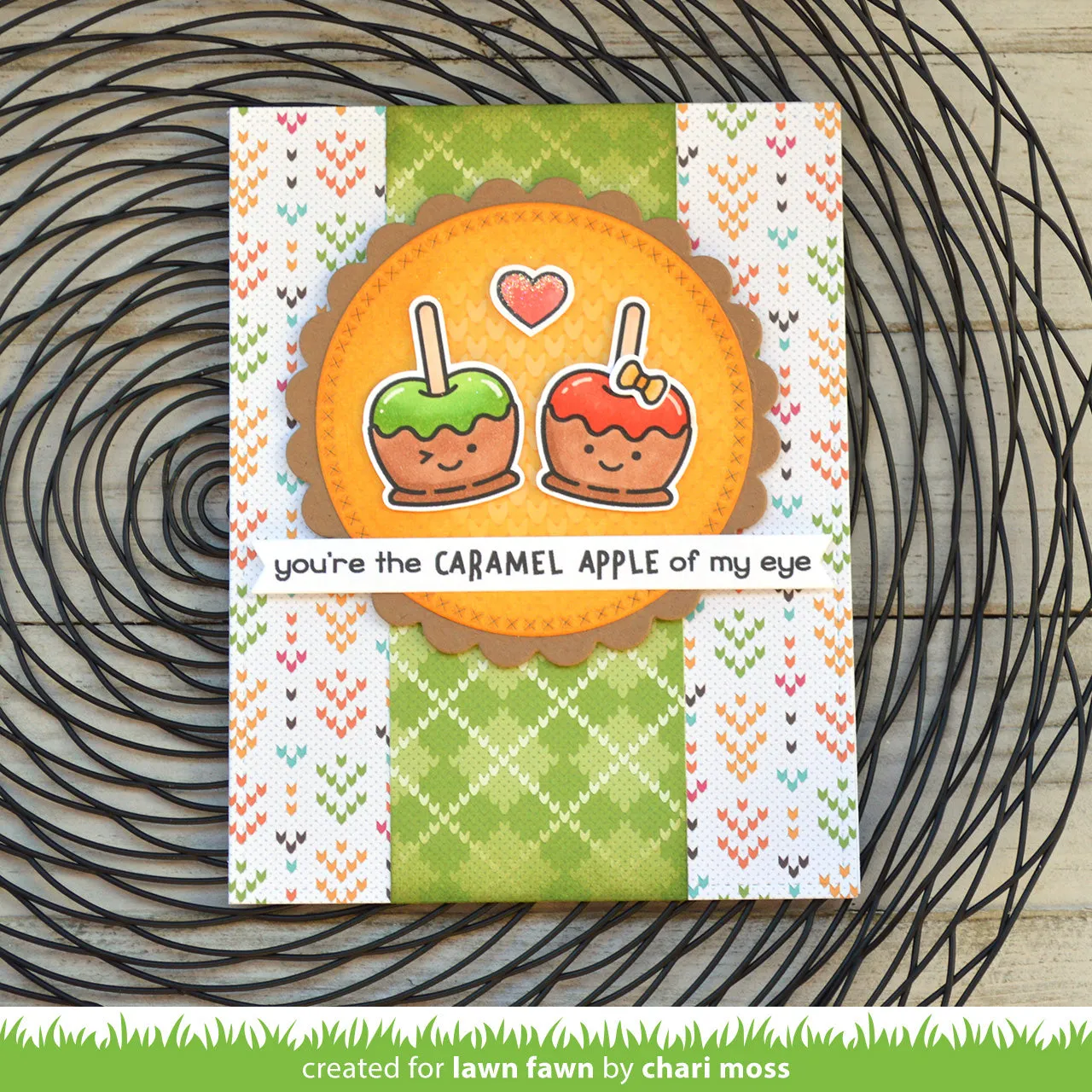 Lawn Fawn Caramel Apple Clear Stamps Stempelset Mini