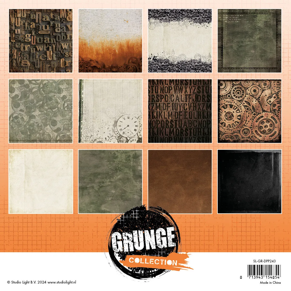 StudioLight Grunge Collection Paper Pad Hintergrundpapiere