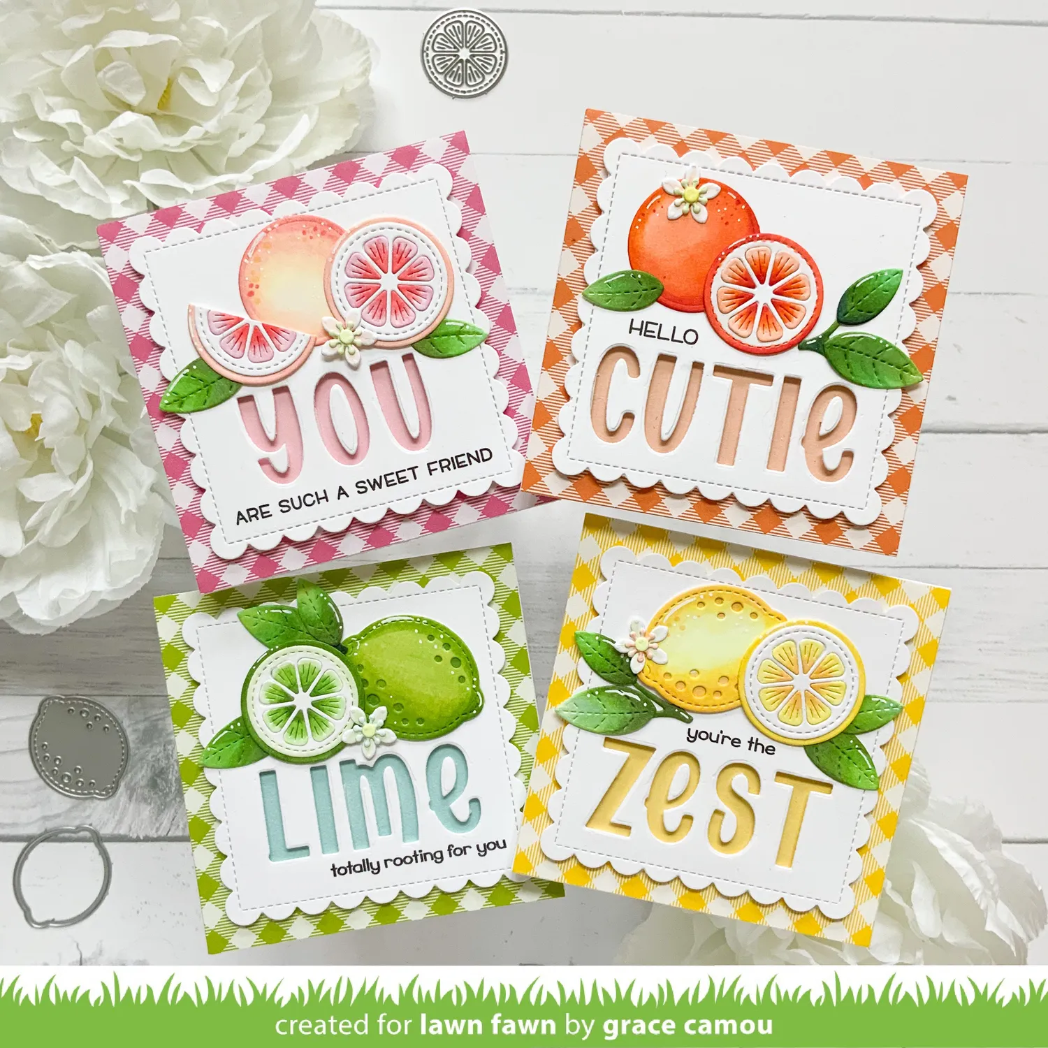 Lawn Fawn Zesty Lemon Stanzen Zitrusfrüchte