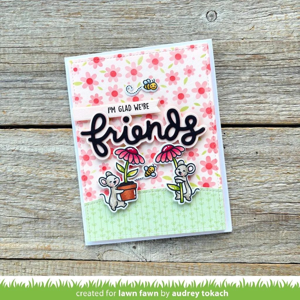 Lawn Fawn Spring Flowers LF4100 Schablonen 3er Blumen
