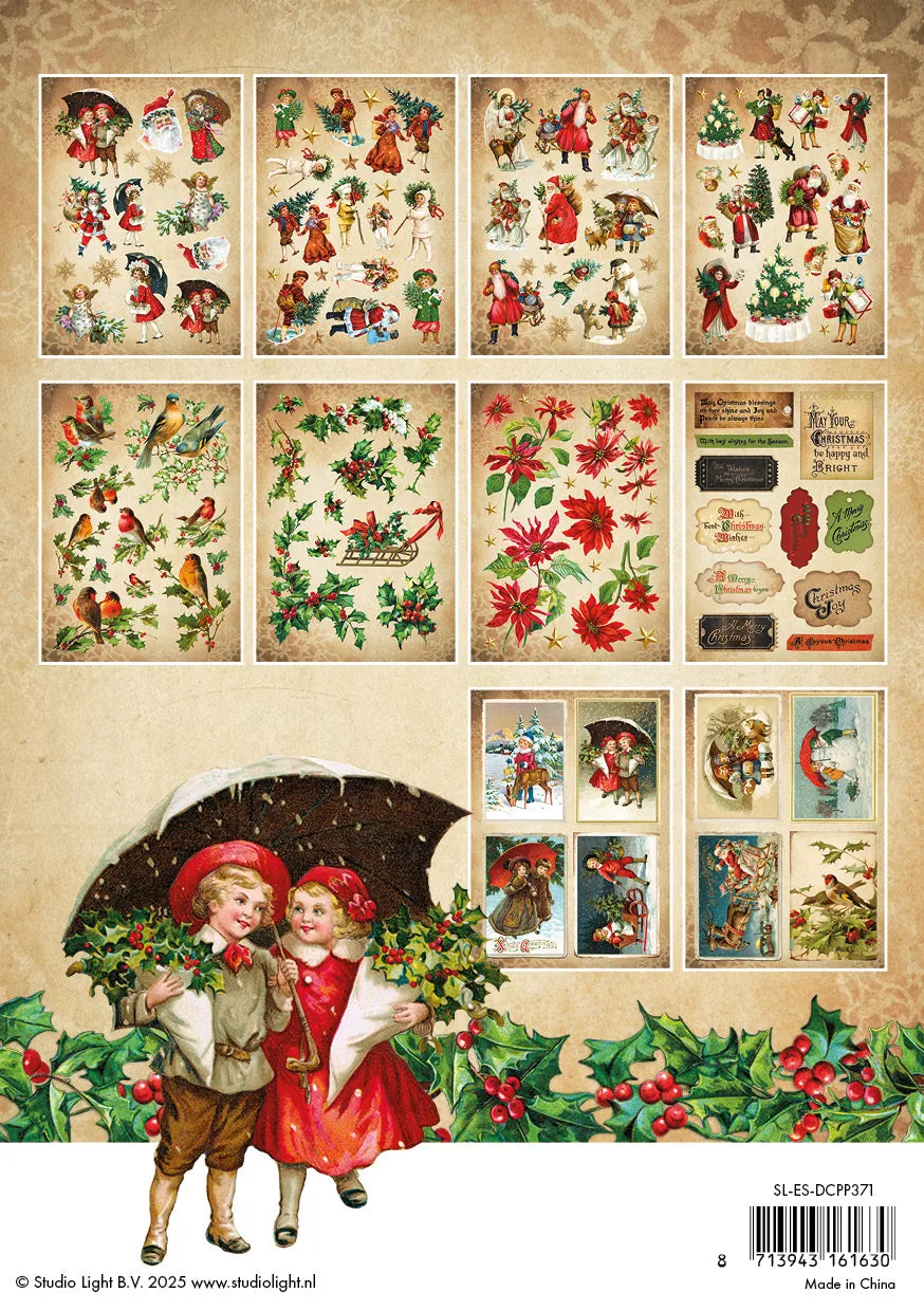 StudioLight Essentials Vintage Christmas Die-Cut Block 24 Blatt