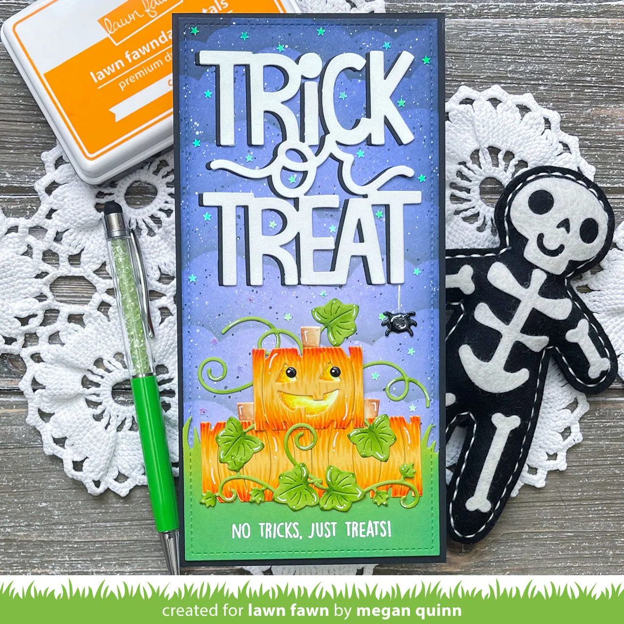 Lawn Fawn Tiny Gift Box Jack-O-Lantern Stanze
