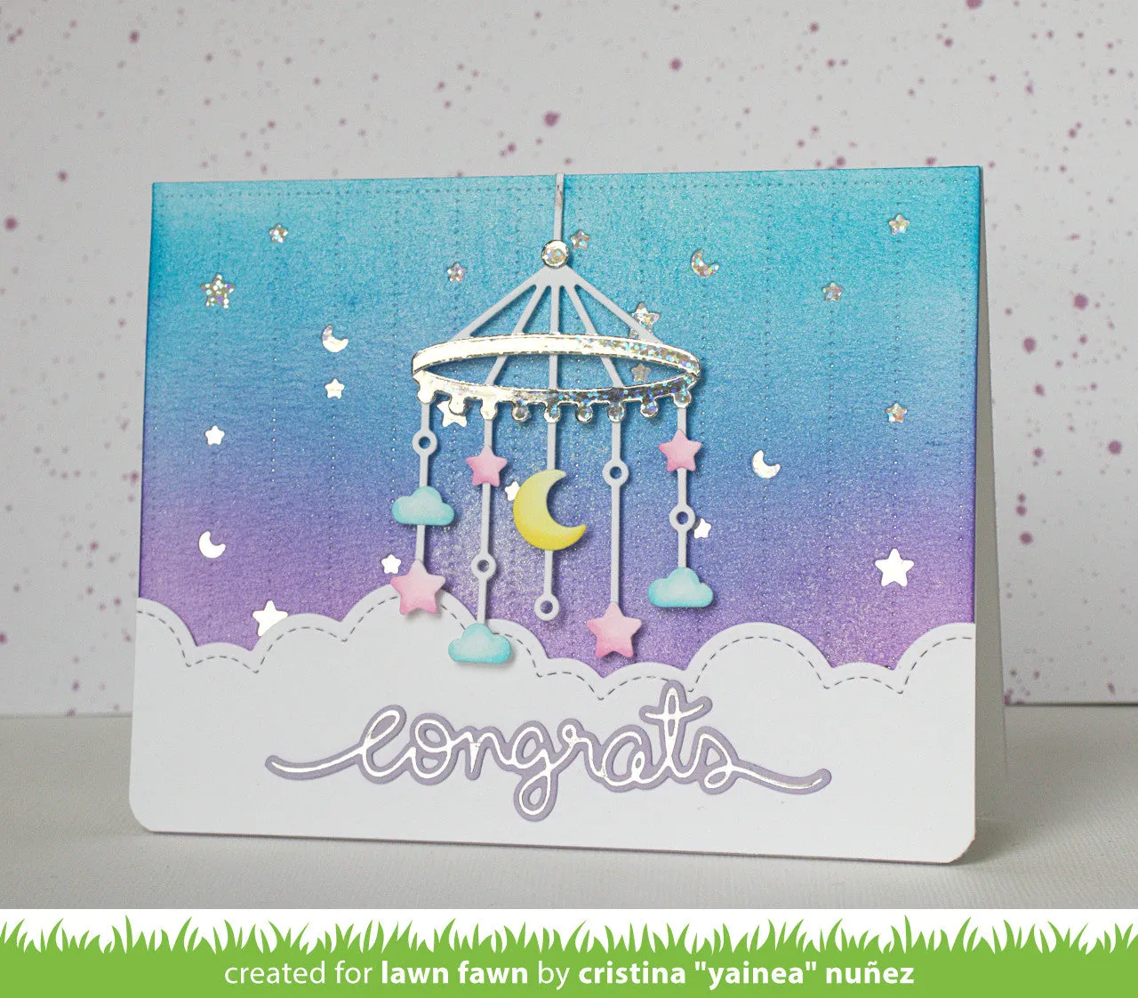 Lawn Fawn Moon and Stars Mobile Stanzschablone