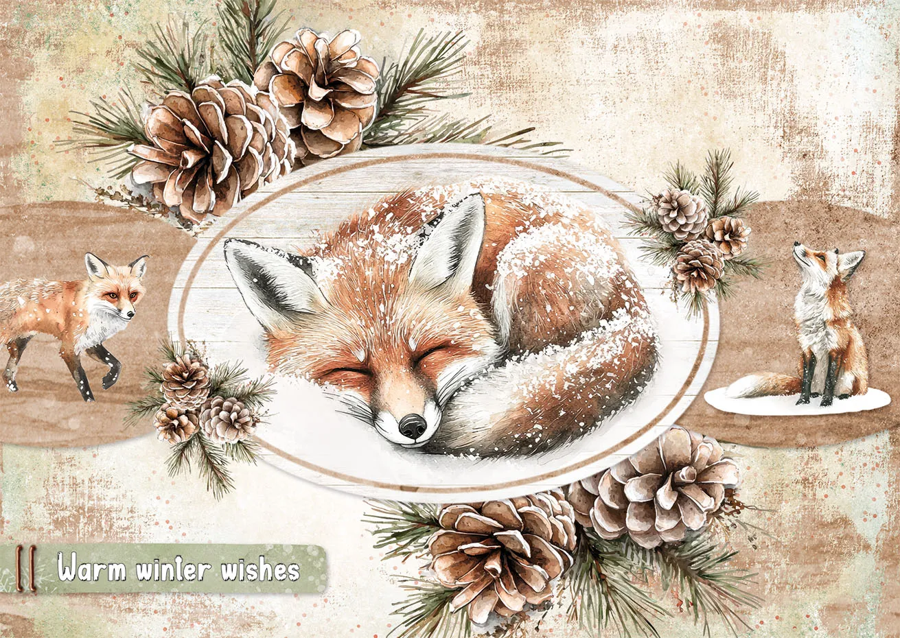 StudioLight Essentials Winter Woodland Card Making Pad 14 Blatt