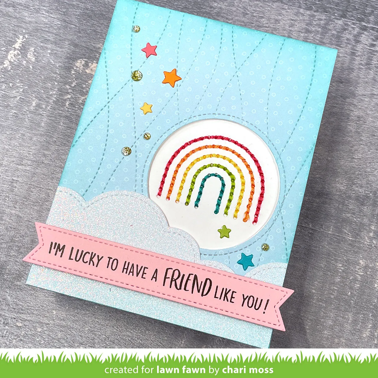 Lawn Fawn Stitched Sentiment Banners Stanze LF3442