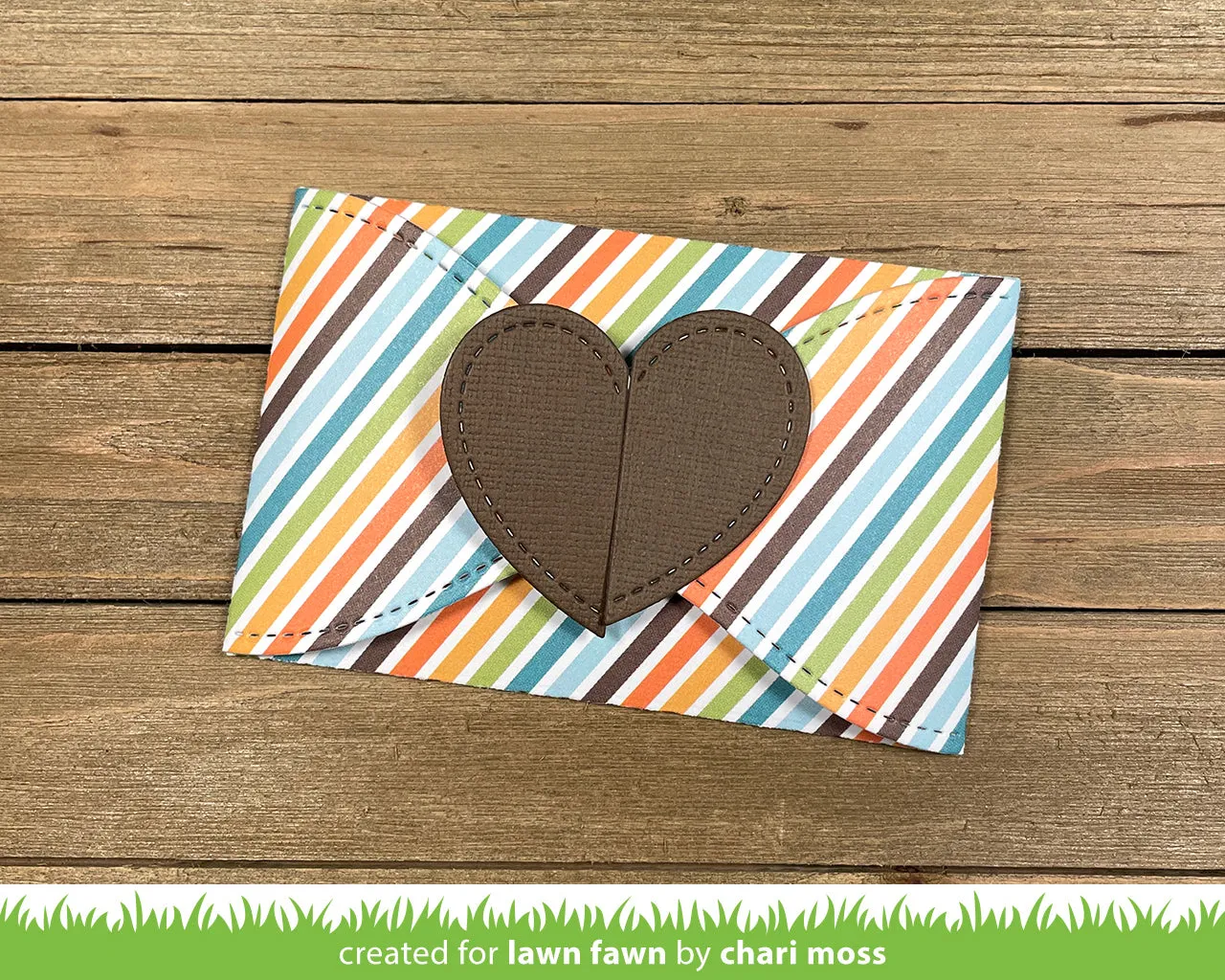 Lawn Fawn Gift Card Heart Envelope Stanzschablonen Herz