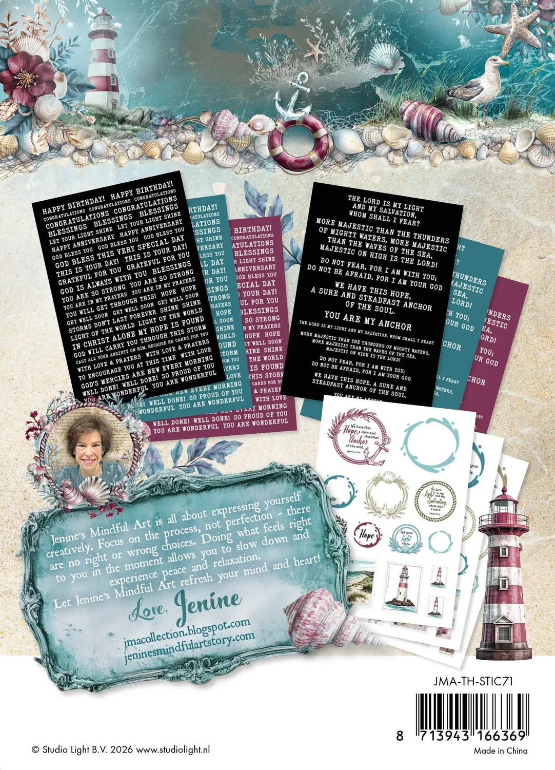 StudioLight Jenine's Mindful Art Tide of Hope Sticker 9 Bogen Sprüche