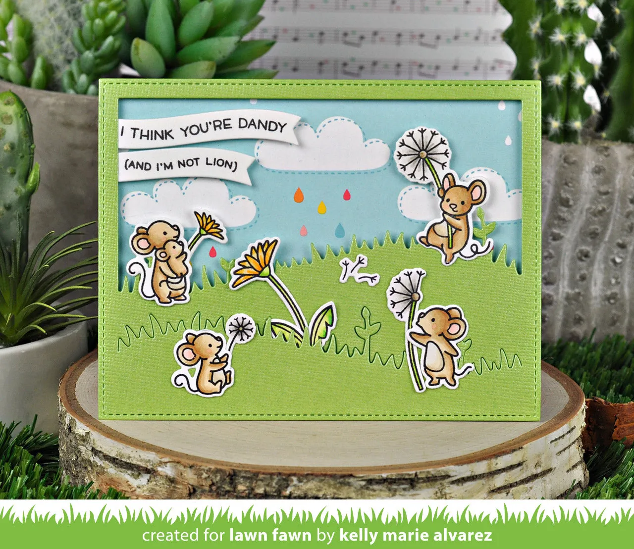 Lawn Fawn Lawn Cuts Meadow Backdrop Landscape Stanzschablone