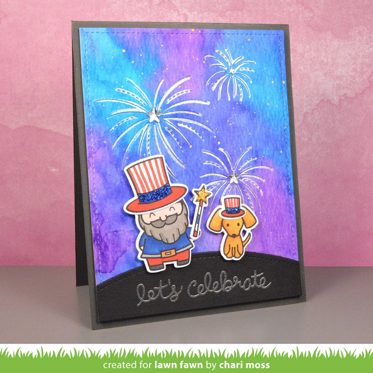 Lawn Fawn Stitched Fireworks Stanzschablone 3-tlg