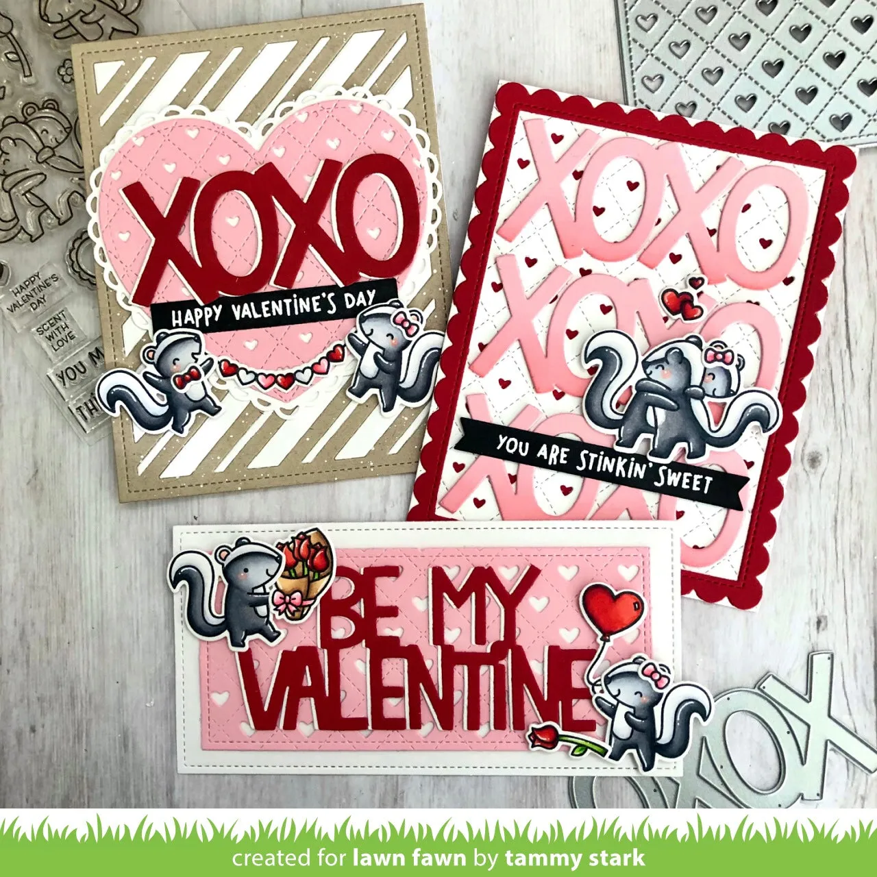 Lawn Fawn Lawn Cuts Quilted Heart Stanzschablone