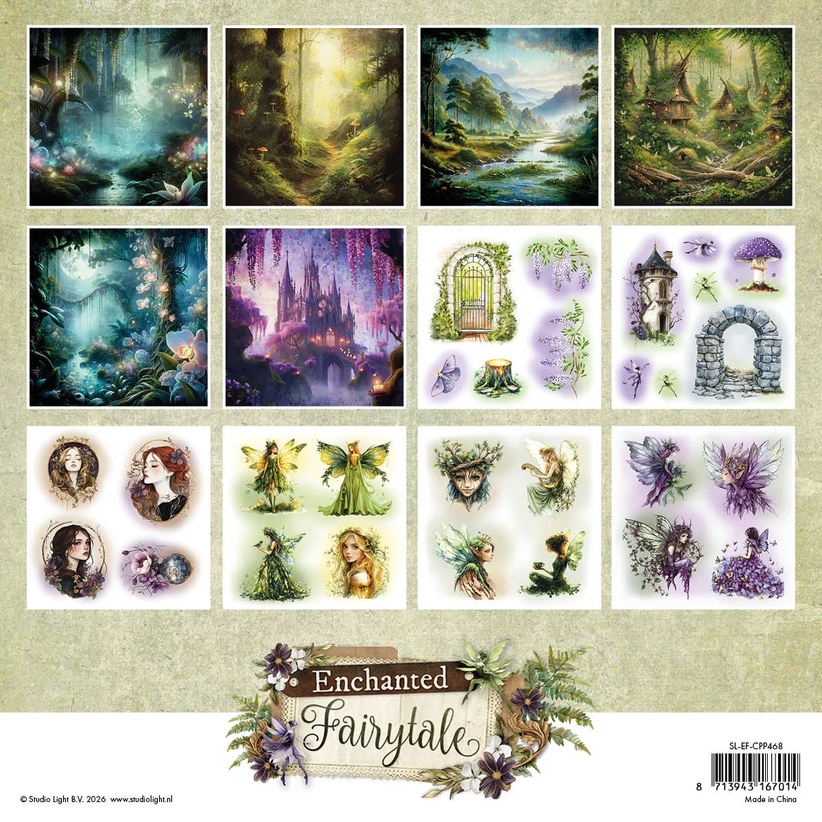 StudioLight Enchanted Fairytale Collage Paper Pad 24 Blatt