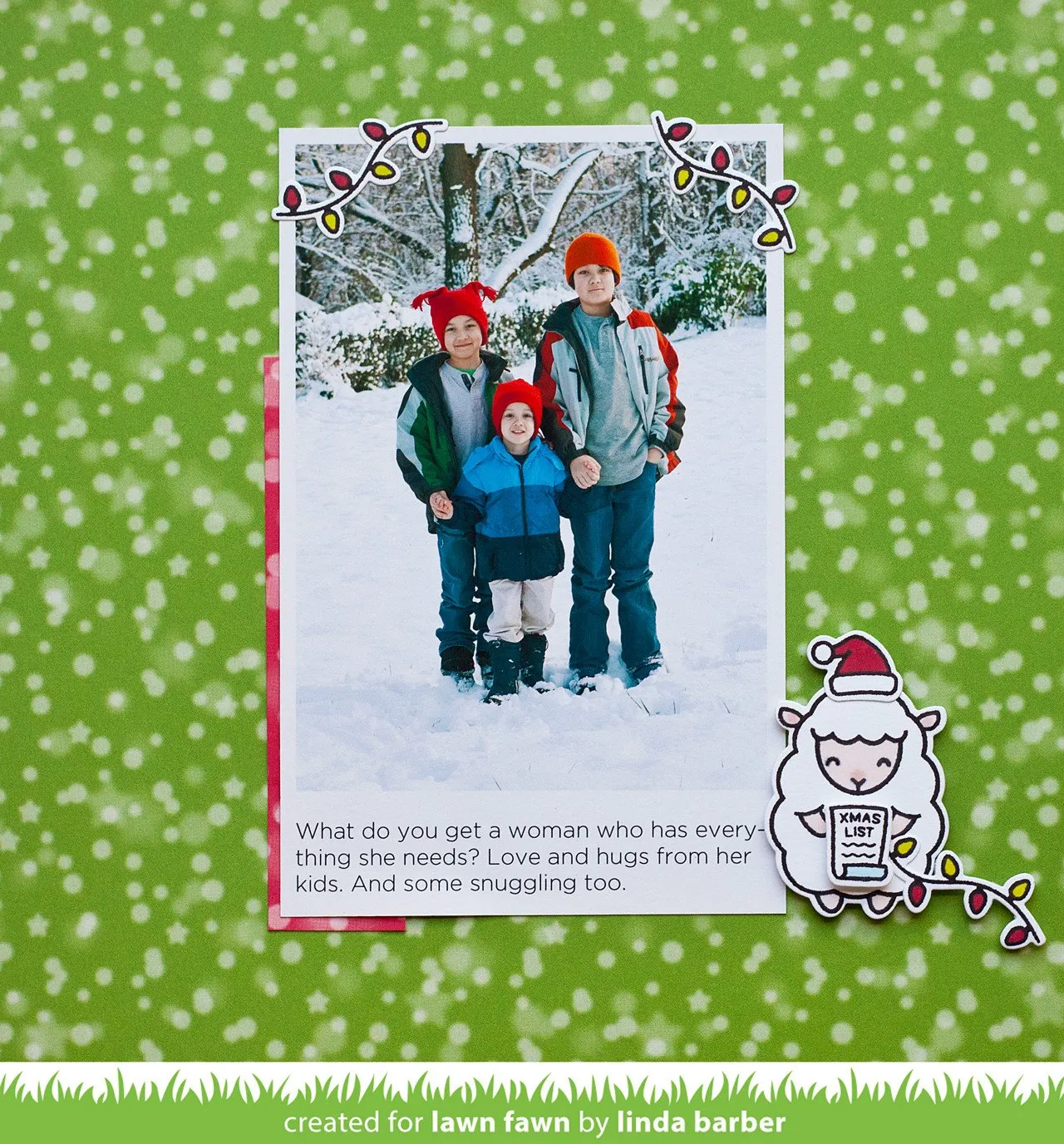 Lawn Fawn Baaah Humbug Stempelset Schafe Weihnachten