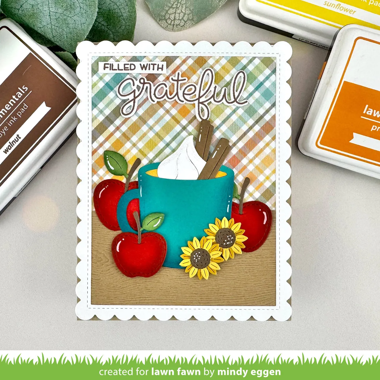 Lawn Fawn Apple Cider 12x12 Patterned Paper Flanell