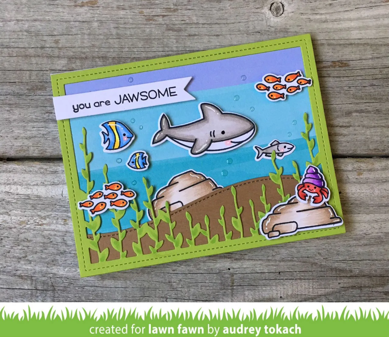 Lawn Fawn Bayou Backdrop Stanze Teich Kulisse