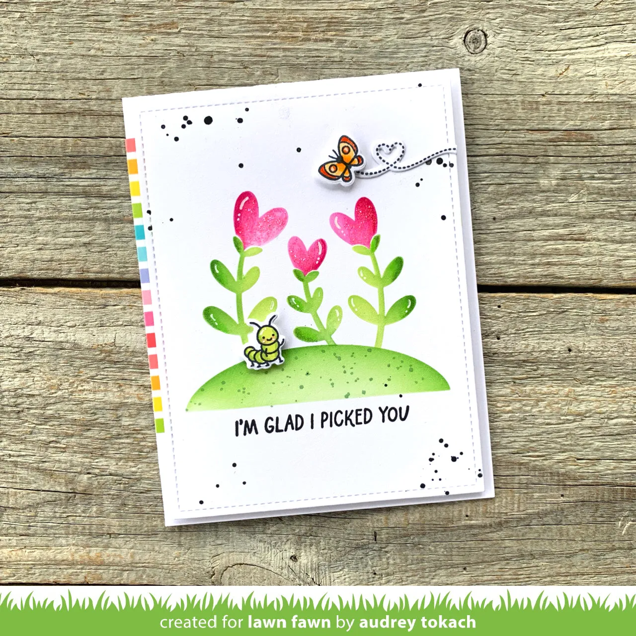 Lawn Fawn Heart Garden Schablone 15x15cm Blumen