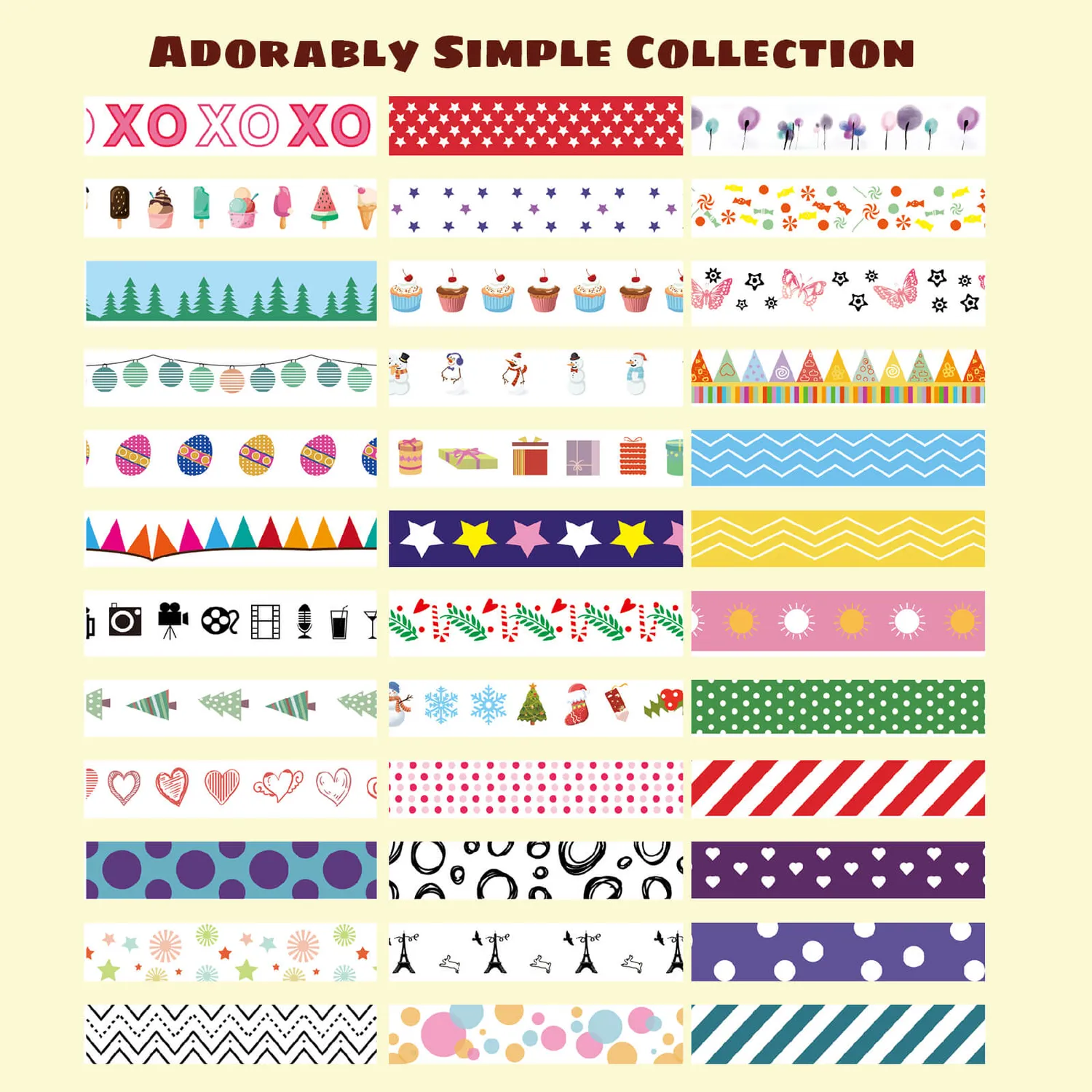 Ieebee Celebration Washi Tape 60 Rollen Geburtstag