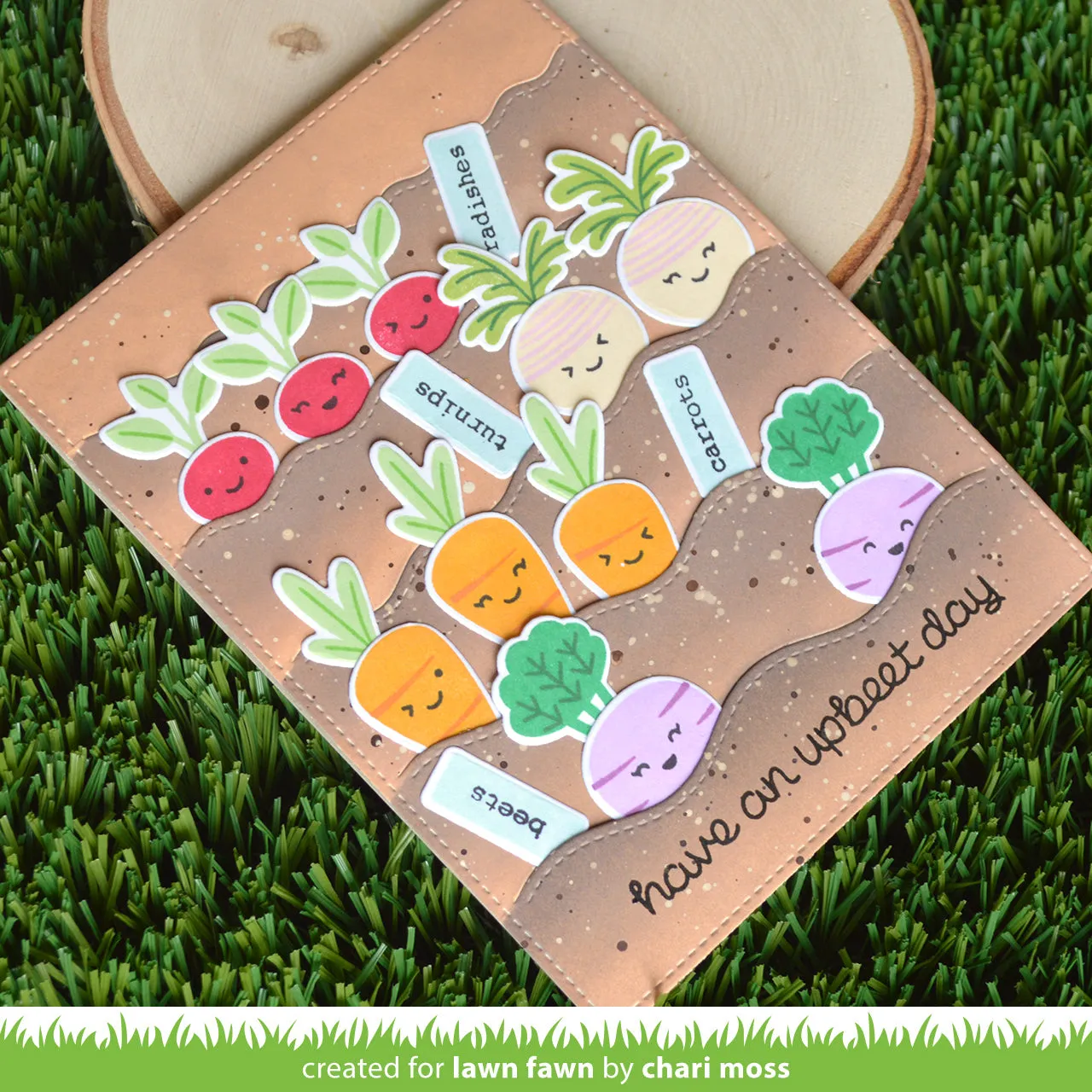 Lawn Fawn Stitched Wavy Backdrop Portrait Stanze Wellen