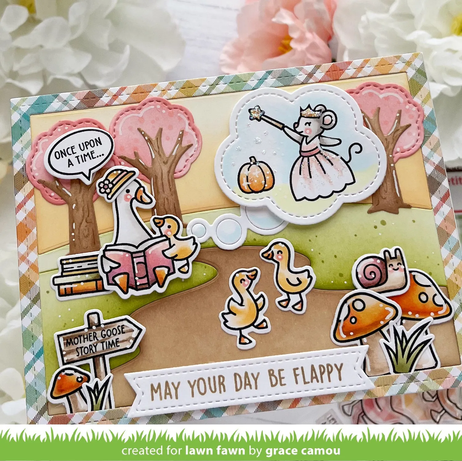 Lawn Fawn Silly Goose Sentiment Add-On Stempelset witzig
