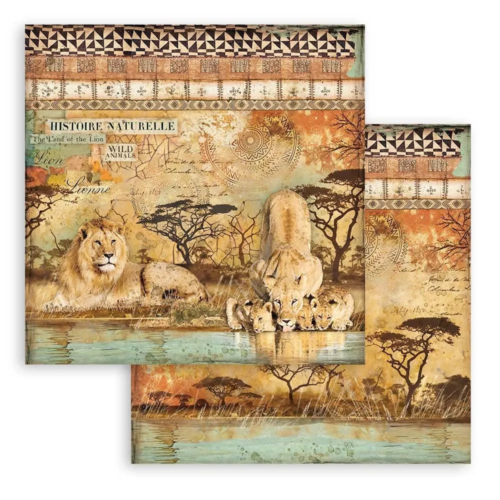 Stamperia Savana Scrapbooking Pad 6x6 10 Blatt