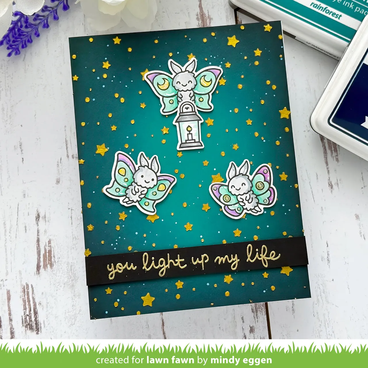 Lawn Fawn I Like Cute Moths Clear Stamps Motten