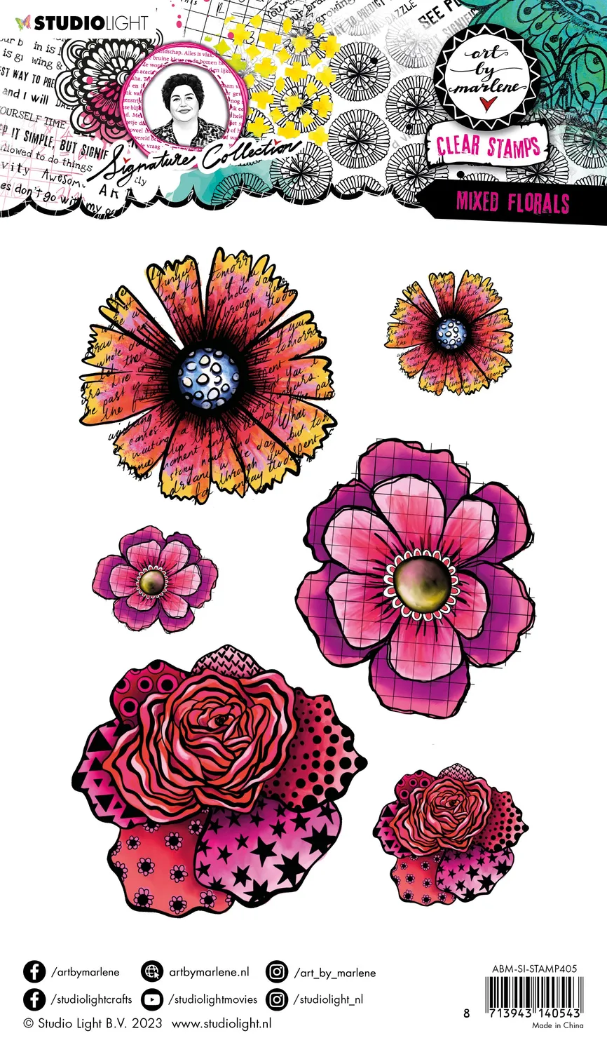 StudioLight Art by Marlene Mixed florals Clear Stamp Blumen