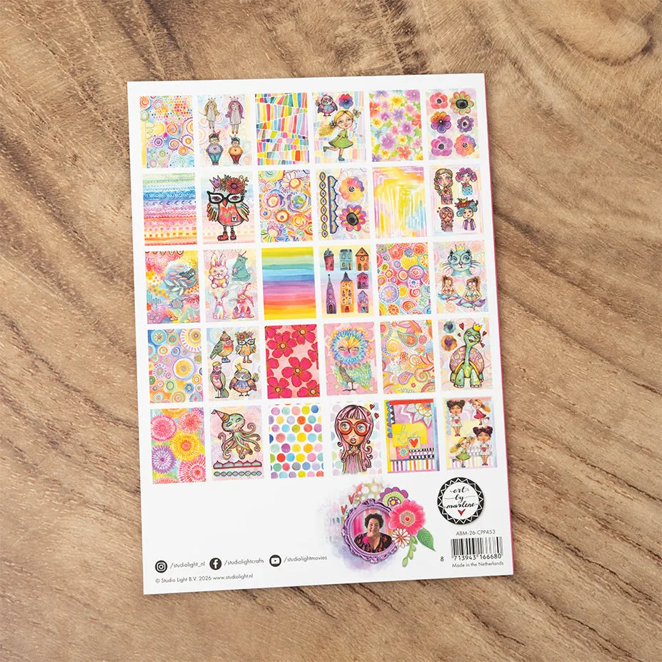 Art by Marlene 2026 Collage Paper Pad Color-happy-02 60 Blatt