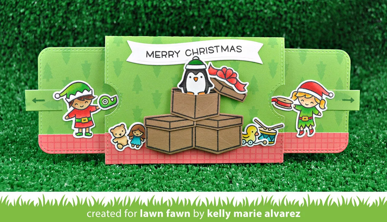 Lawn Fawn Holiday Helpers LF1767 Stempelset Elfen