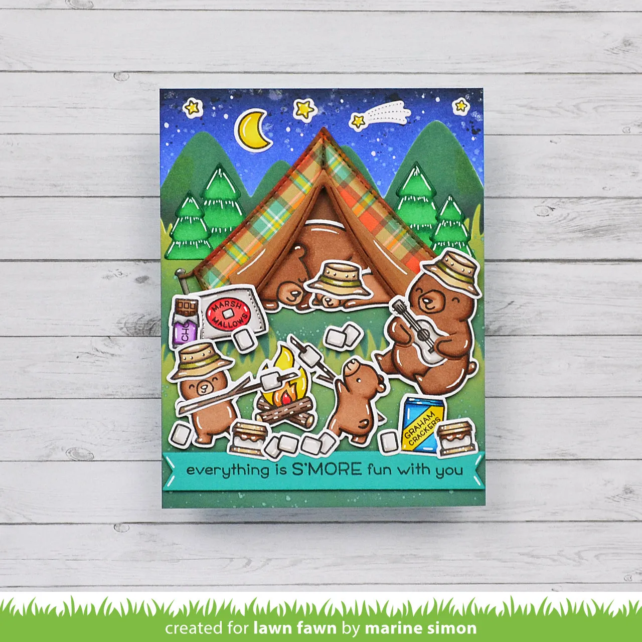 Lawn Fawn LF2627 Mountain Schablone 15x15 cm Berge