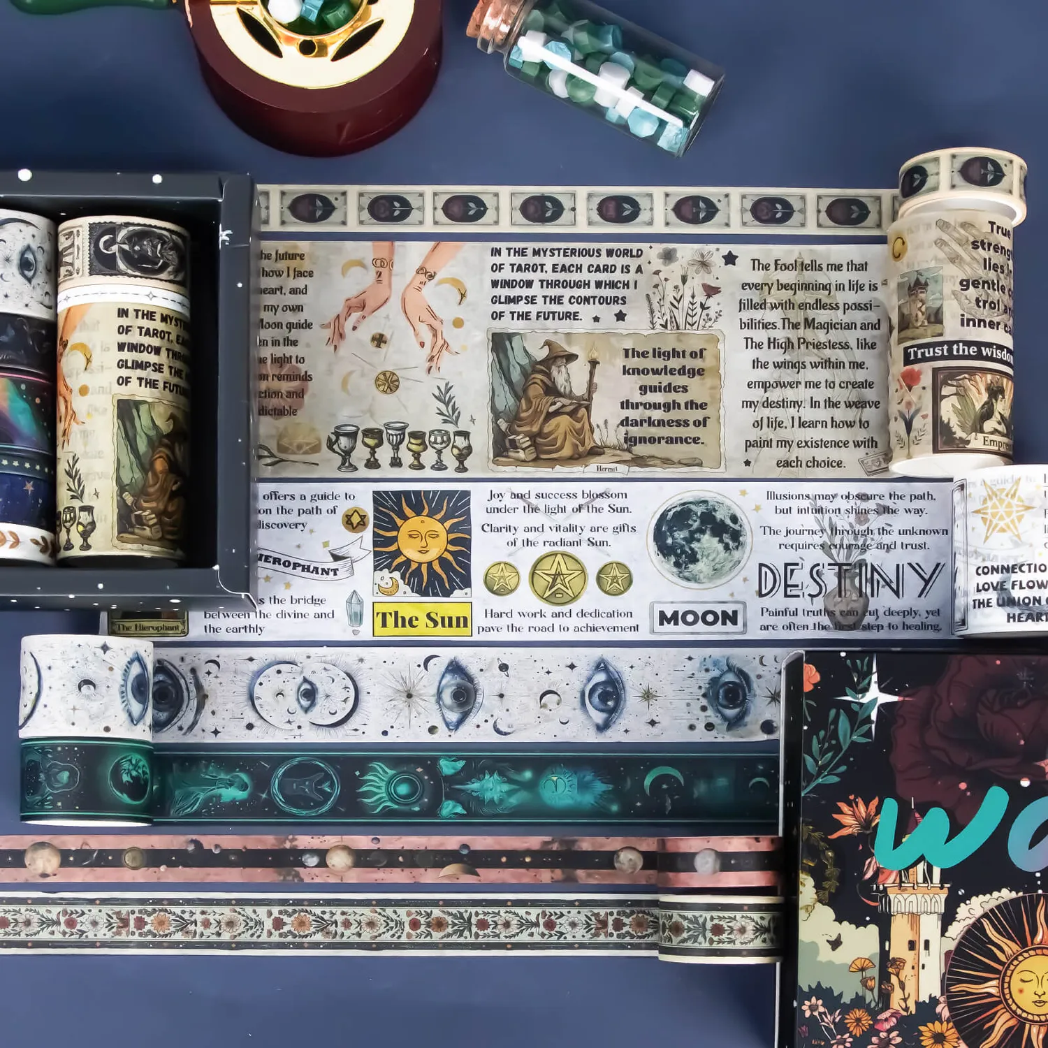 Ieebee Tarot Washi Tape Set 29 Rollen Vintage Astrologie