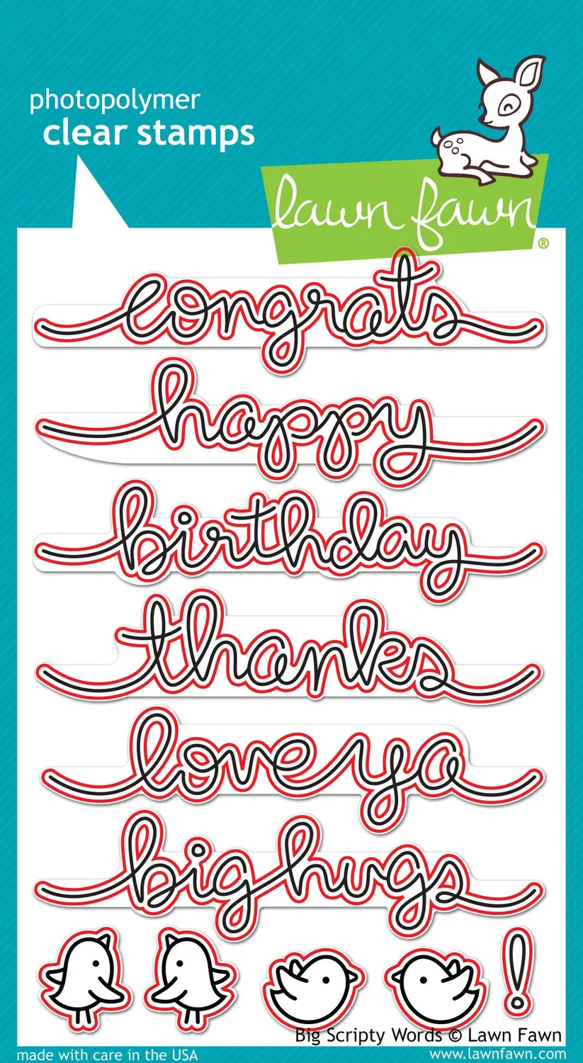 Lawn Fawn Big Scripty Words Stanzschablone Schriftzug