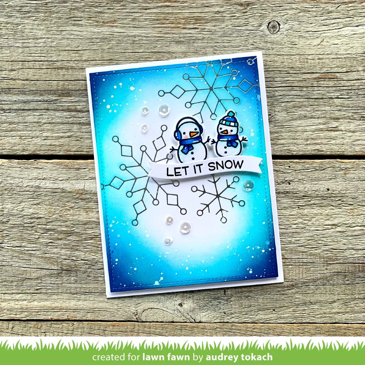 Lawn Fawn Snowflake Duo LF2979 Hot-Foil-Platte Schneeflocken