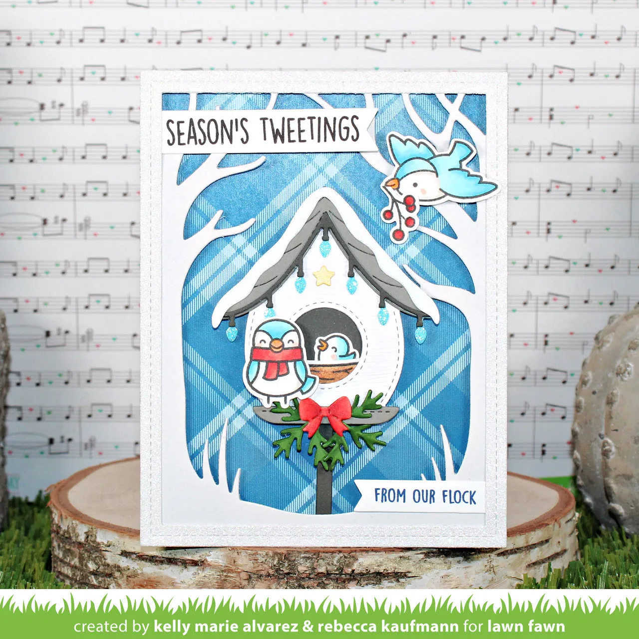 Lawn Fawn Build-A-Birdhouse Christmas Stanzschablone