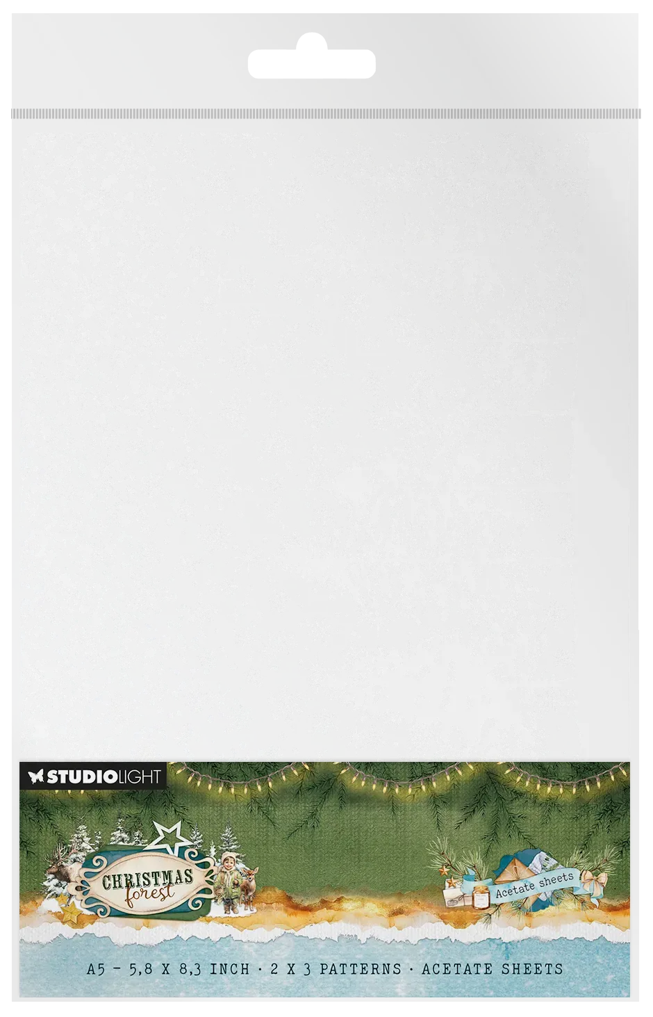 Studio Light Christmas Forest Acetatfolie Snow Landscape 6 Bogen