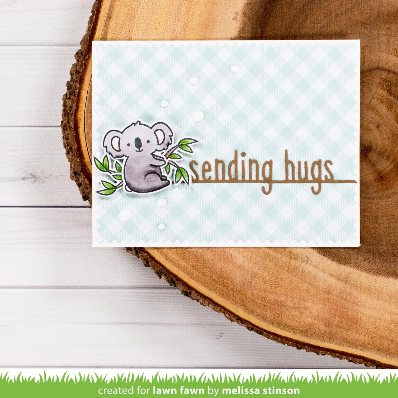 Lawn Fawn Sending Hugs Line Border Stanze 14,6 cm