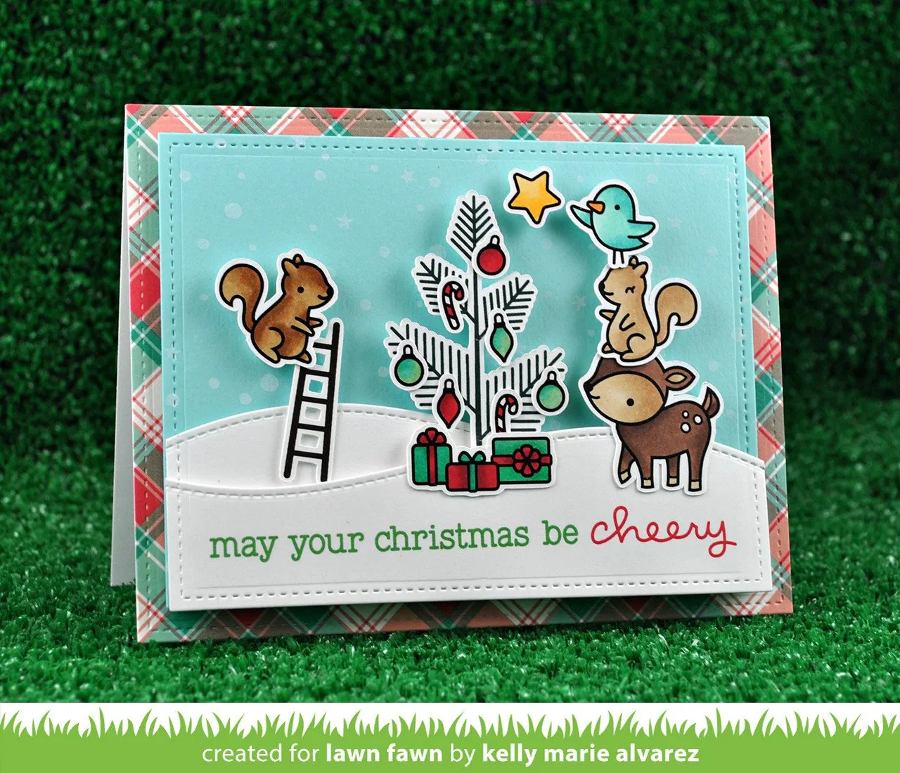 Lawn Fawn Cheery Christmas Stempel LF1216 Tiere
