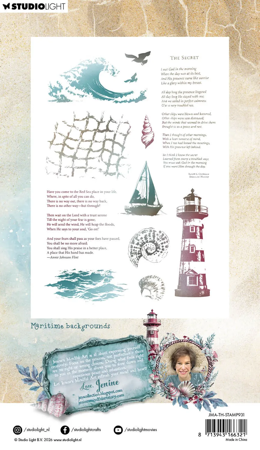 Jenine's Mindful Art Tide of Hope Clear Stempel Maritim