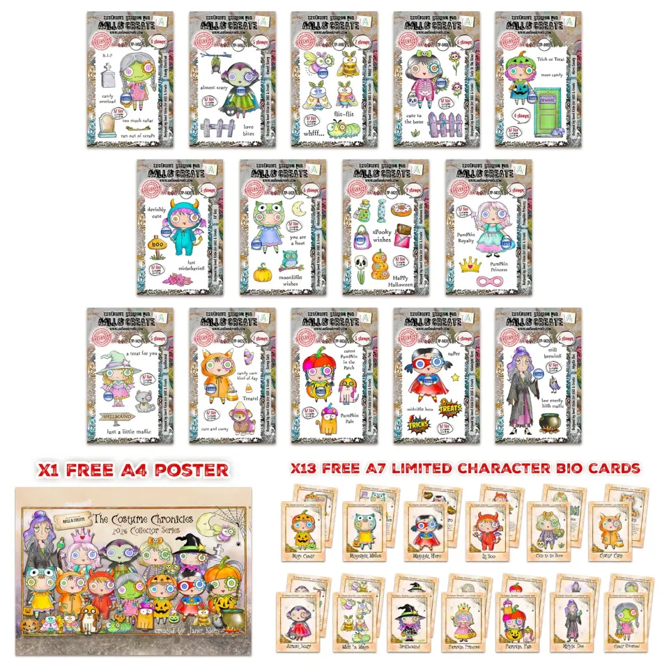 AALL and Create Janet Klein Costume Chronicles Stempel Bundle A7